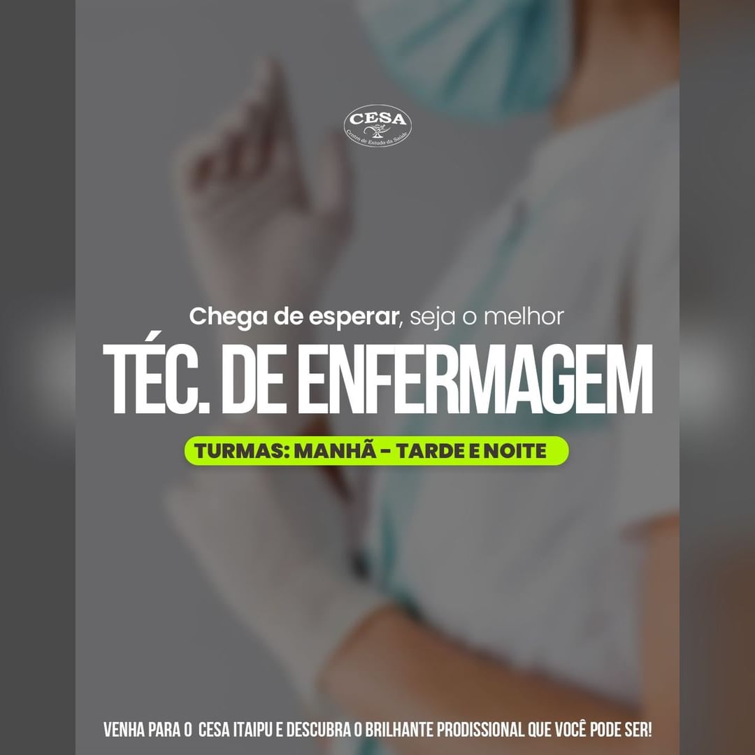 Curso técnico em enfermagem do CESA Itaipu em Niterói